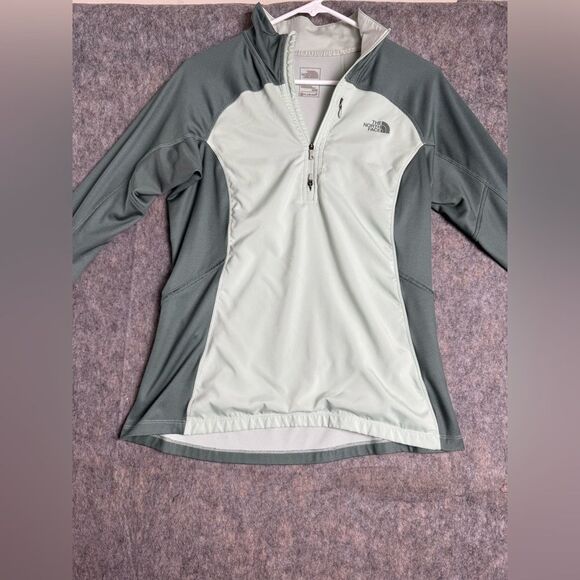 The North Face FlashDry 1/4 Zip Jacket Women's Medium Green Athleisure Running - Picture 1 of 7